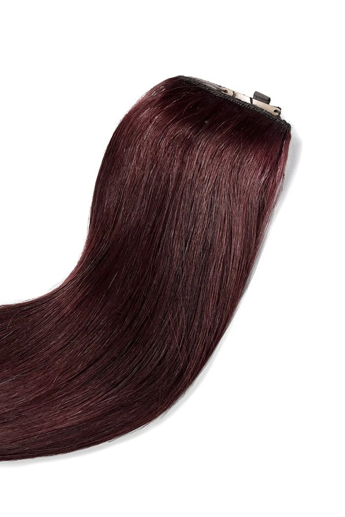 Mahogany Red (#99J) Quad Weft Clip In One Piece Hair Extensions - Image 3