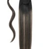 Silver Shadow Balayage Straight Up Wrap Around Ponytail Extension