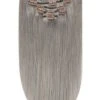 Full Head Remy Clip In Human Hair Extensions - Silver/Grey Hair (#SG)