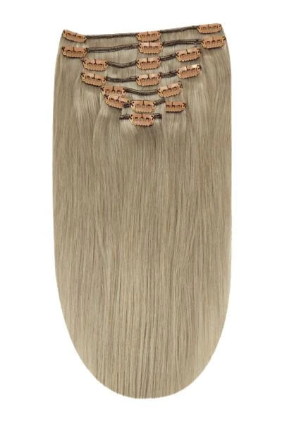 Full Head Remy Clip In Human Hair Extensions - Silver Sand (#SS)