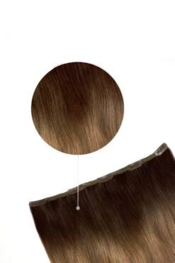Dark Brown Ombre (#T2/6) One Piece Clip In Hair Extensions (Top-Up)