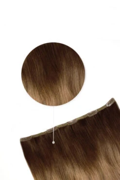 Chocolate Honey Ombre (#T4/27) One Piece Clip In Hair Extensions (Top-Up)